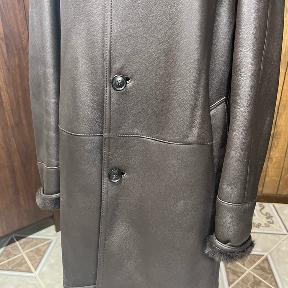 Gorski Men’s M Brown Natural Shearling, New Without Tag - Picture 8 of 12